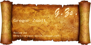 Gregor Zsolt névjegykártya