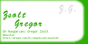 zsolt gregor business card